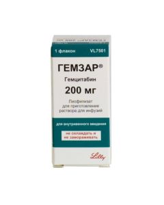 gemcitabine - Gemzar lyophilisate d / prig. conc. d / pri r-ra d / infusion 200 mg vial 1 pc. florida Pharmacy Online - florida.buy-pharm.com