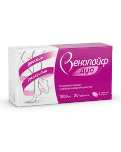 diosmin, flavonoyd in pereschete on hesperidin - Venolife Duo tablets coated. captivity. about. 1000 mg 30 pcs. florida Pharmacy Online - florida.buy-pharm.com