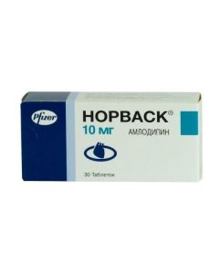 amlodipine - Norvask tablets 10 mg, 30 pcs. florida Pharmacy Online - florida.buy-pharm.com