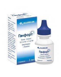 Bymatoprost, Timolol - Ganfort eye drops 0.3 mg + 5 mg / ml, 3 ml florida Pharmacy Online - florida.buy-pharm.com