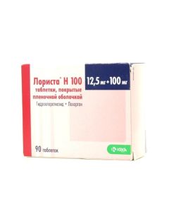 Hydrohlorotyazyd, Losartan - Lorista N tablets 100 mg + 12.5 mg 90 pcs. florida Pharmacy Online - florida.buy-pharm.com