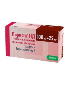 Hydrohlorotyazyd, Losartan - Lorista ND tablets 100 mg + 25 mg, 60 pcs. florida Pharmacy Online - florida.buy-pharm.com