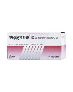 Iron III Hydroxide Polymaltosate - Ferrum Lek chewable tablets 100 mg 90 pcs. florida Pharmacy Online - florida.buy-pharm.com