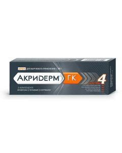 Betamethasone, Gentamicin, clotrimazole - Acriderm GK cream 0.064%, 30 g florida Pharmacy Online - florida.buy-pharm.com