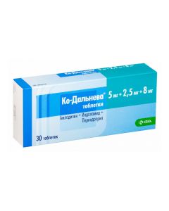 amlodipine, indapamide, Perindopril - Ko-Dalnev tablets 5 + 2.5 + 8 mg 30 pcs. pack florida Pharmacy Online - florida.buy-pharm.com