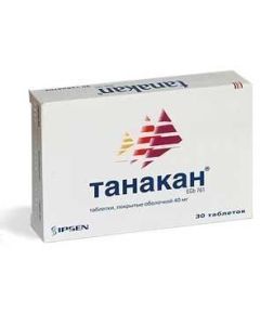 Ginkgo dvulopastnoho lystev ekstrakt - Tanakan tablets 40 mg, 30 pcs. florida Pharmacy Online - florida.buy-pharm.com