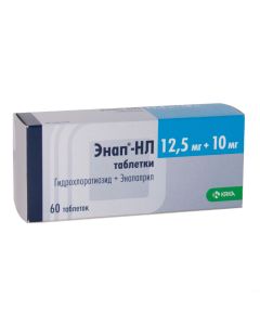 Hydrohlorotyazyd, Enalapril - Enap-NL tablets 12.5 mg + 10 mg 60 pcs. florida Pharmacy Online - florida.buy-pharm.com