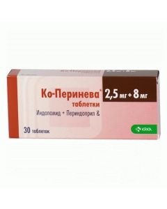 indapamide, Perindopril - Co-Perineva tablets 2.5 + 8 mg, 30 pcs florida Pharmacy Online - florida.buy-pharm.com