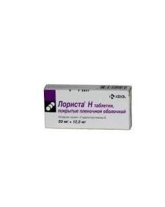 Hydrohlorotyazyd, Losartan - Lorista N tablets 50 mg + 12.5 mg, 60 pcs. florida Pharmacy Online - florida.buy-pharm.com