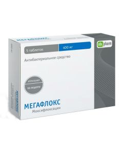 Moxifloxacin - Megaflox tablets coated.pl.ob. 400 mg 5 pcs. florida Pharmacy Online - florida.buy-pharm.com