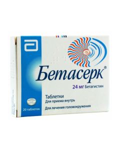 betahistine - Betaserc tablets 24 mg, 20 pcs. florida Pharmacy Online - florida.buy-pharm.com