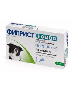 Fypronyl, metopren - Fiprist Combo drops at the withers for dogs 10-20 kg 1.34 ml pipette 1 pc. (BET) florida Pharmacy Online - florida.buy-pharm.com