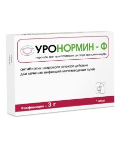 fosfomycin - Uronormin-F powder for preparations. r-ra for oral administration 3 g sachets 8 g 1 pc. florida Pharmacy Online - florida.buy-pharm.com