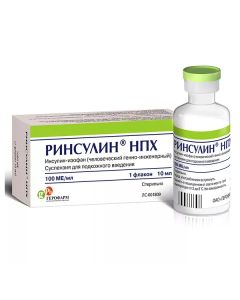 Insulin-yzofan chelovecheskyy genetically Inzhenernyi - Rinsulin NPH suspension for p / kozhn.vved. 100 IU / ml vial 10 ml pack florida Pharmacy Online - florida.buy-pharm.com