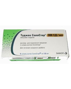 insulin glargine - Tujeo SoloStar solution for p / leather. enter 300ED / ml 1,5ml syringe pen 5 pcs. florida Pharmacy Online - florida.buy-pharm.com