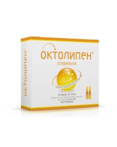 Tyoktovaya acid - Oktolipen concentrate for prigot.r-ra for infusions of 30 mg / ml of 10 ml of an ampoule of 10 pieces. florida Pharmacy Online - florida.buy-pharm.com