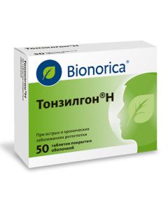 altea cor., camomile flowers, horsetail, greece walnut leaf, Yarrow tr., Oak Cor., Dandelion tr. - Tonsilgon N tablets coated.ob. 50 pcs. florida Pharmacy Online - florida.buy-pharm.com