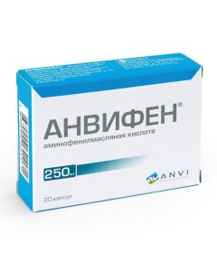 Amynofenylmaslyanaya acid - Anvifen capsules 250 mg, 20 pcs. florida Pharmacy Online - florida.buy-pharm.com