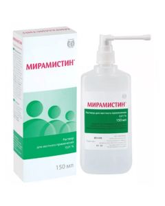 Benzyldymetyl 3- (myrystoylamyno) propylammonyy chloride monohydrate - Miramistin solution for local. application of 0.01% bottle with a spray of 150 ml florida Pharmacy Online - florida.buy-pharm.com