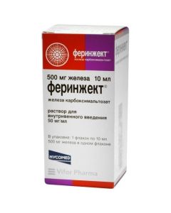 iron karboksymaltozat - Ferinject vials 50 mg / ml, 10 ml, 1 pc. florida Pharmacy Online - florida.buy-pharm.com