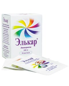 Levokarnytyn - Elkar effervescent granules for the preparation of a solution of 1000 mg sachets of lemon 10 pcs. florida Pharmacy Online - florida.buy-pharm.com