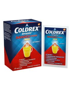 Paracetamol, Phenylephrine, Ascorbic Acid - Coldrex MaxGripp with lemon flavor sachets 6 g, 10 pcs. florida Pharmacy Online - florida.buy-pharm.com