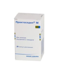 Ain, Butamben, hydrocortisone, Framytsetyn, eskulozyd - Proctosedil M rectal capsules, 20 pcs. florida Pharmacy Online - florida.buy-pharm.com