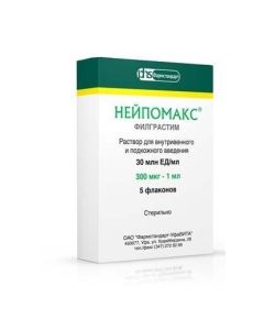 Filgrastim - Neupomax rd r / intravenous and subcutaneous. injected 30 mln units / ml 1 ml vials 5 pcs. florida Pharmacy Online - florida.buy-pharm.com