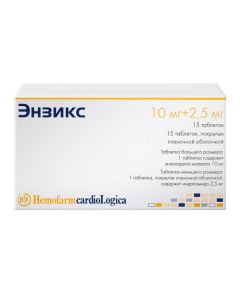 indapamide, enalapril - Enzix tablets set 2.5 mg + 10 mg 30 pcs. florida Pharmacy Online - florida.buy-pharm.com