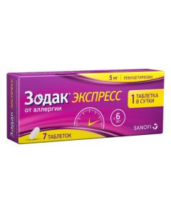 Levocetirizine - Zodak express tablets coated.pl.ob. 5 mg 7 pcs. florida Pharmacy Online - florida.buy-pharm.com