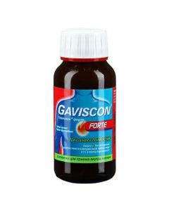 Sodium alhynat, Sodium bicarbonate, calcium carbonate - Gaviscon forte suspension mint, 150 ml florida Pharmacy Online - florida.buy-pharm.com