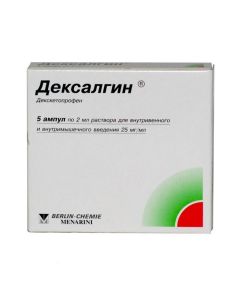 Dexketoprofen - Dexalgin ampoules 25 mg / ml 2 ml, 5 pcs. florida Pharmacy Online - florida.buy-pharm.com