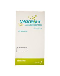 mesalazane - Mesavant tablets of prolonged action, enteric coated 1.2 g 60 pcs. florida Pharmacy Online - florida.buy-pharm.com