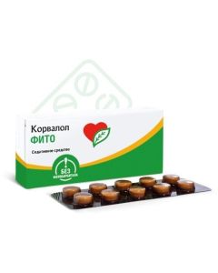 Myat perechnoy lystev oil Pust rnyka trav ekstrakt, etylbromyzovaleryanat - Corvalol Phyto tablets 1.16mg + 28mg + 16.4mg 50 pcs. florida Pharmacy Online - florida.buy-pharm.com