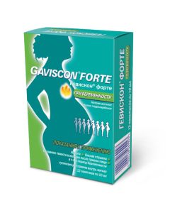 Sodium alhynat, Sodium bicarbonate, Calcium carbonate - Gaviscon Forte sachets 10 ml, 12 pcs. for pregnant women florida Pharmacy Online - florida.buy-pharm.com