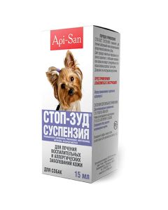 triamcinolone, pyridoxine, riboflavin, nicotinamide, methionine and yantarnaya acid - Stop for suspension external use for dogs Api-San (BET) 15 ml florida Pharmacy Online - florida.buy-pharm.com