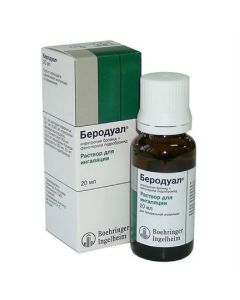Ypratropyya bromide, fenoterol - Berodual inhalation solution 0.1%, 20 ml florida Pharmacy Online - florida.buy-pharm.com