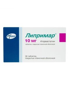 Atorvastatin - Liprimar tablets 10 mg, 30 pcs. florida Pharmacy Online - florida.buy-pharm.com