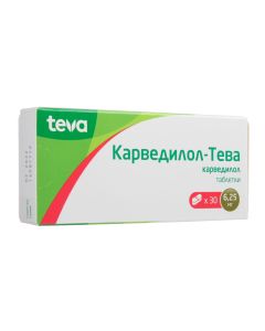 Carvedilol - Carvedilol-Teva tablets 6.25 mg 30 pcs. florida Pharmacy Online - florida.buy-pharm.com