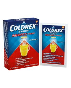 Paracetamol, Phenylephrine, Ascorbic Acid - Coldrex MaxGripp with lemon flavor sachets 6 g, 5 pcs. florida Pharmacy Online - florida.buy-pharm.com