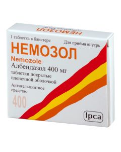 Albendazole - Nemozole tablets 400 mg, 1 pc. florida Pharmacy Online - florida.buy-pharm.com