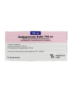 Cefuroxime - Cefuroxime Kabi bottles 750 mg, 10 pcs. florida Pharmacy Online - florida.buy-pharm.com