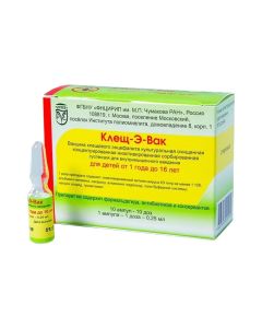 Vaccine for Prevention kleschevoho entsefalyta - Tick-E-Vac susp. for v / m input. 0.25 ml / ampoule dose 0.25 ml 10 florida Pharmacy Online - florida.buy-pharm.com
