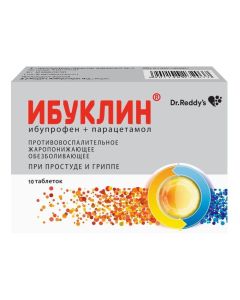 Ibuprofen, aratsetamol - Ibuklin tablets coated.pl.ob. 400 mg + 325 mg 10 pcs. florida Pharmacy Online - florida.buy-pharm.com