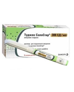 insulin glargine - Tujeo SoloStar rr for p / kozh. enter 300ED / ml 1,5ml syringe pen 3 pcs. florida Pharmacy Online - florida.buy-pharm.com