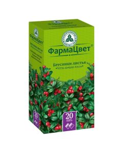 Cranberries leaves - Lingonberries leaves filter packs 1.5 g, 1.5 g packs, 20 g. florida Pharmacy Online - florida.buy-pharm.com