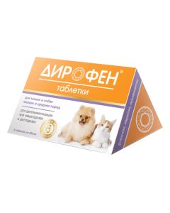 fenbendazole, pyrantel - Dirofen tablets 200 mg for cats and dogs of small and medium breeds Api-San 6 pcs. florida Pharmacy Online - florida.buy-pharm.com