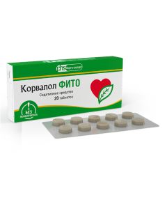 Myat perechnoy lystev oil Pust rnyka herb extract, ethyl bromizovalerianate - Corvalol Phyto tablets 1.16 mg + 28 mg + 16.4 mg 20 pcs. florida Pharmacy Online - florida.buy-pharm.com