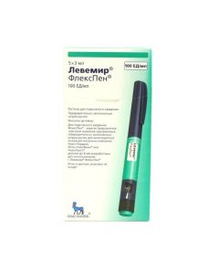 Insulin detemyr - Levemir Flexpen solution for p / p injected 100 IU / ml 3 ml cartridges in syringe pens 5 pcs. florida Pharmacy Online - florida.buy-pharm.com