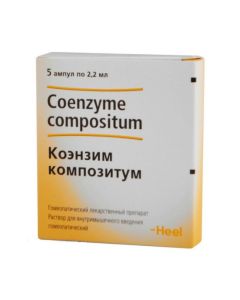 Homeopatycheskyy composition - Coenzyme compositum solution for in / mouse. dosing 2.2 ml ampoules ind.up. 5 pieces. florida Pharmacy Online - florida.buy-pharm.com